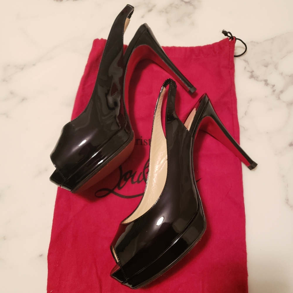 Black patent leather Louboutin